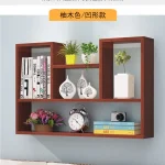 Modern wooden wall mount bookcase - Image 2